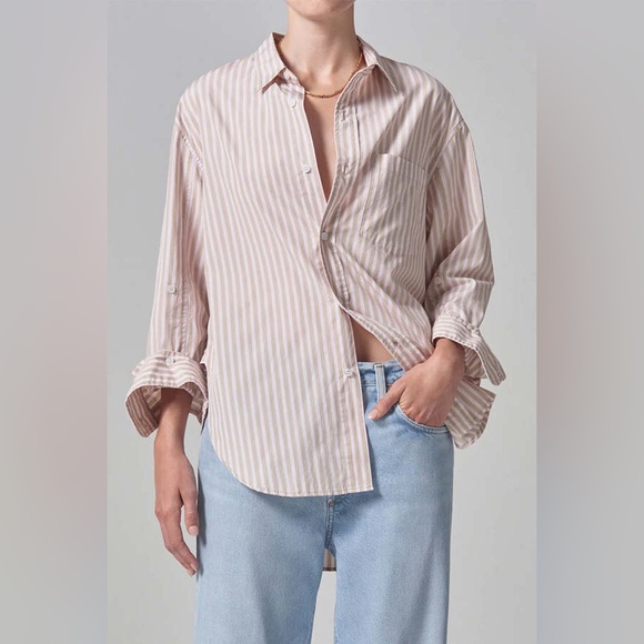 Citizens Of Humanity Tops - Citizens of Humanity Mesa Stripe Kayla Button Down Shirt Size Medium